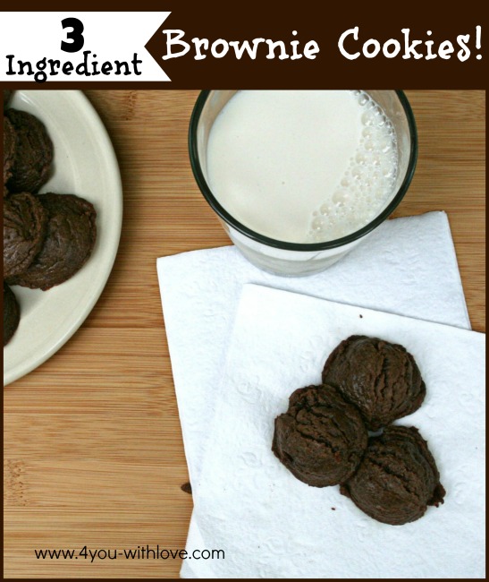 3 Ingredient Brownie Cookies