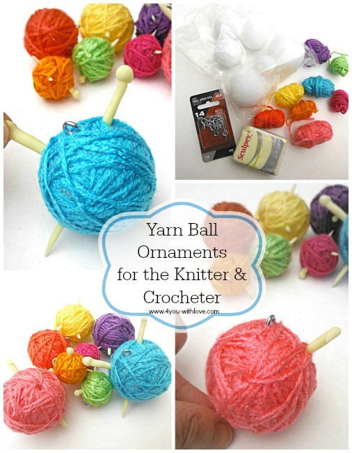 Yarn Ball Ornaments for Crocheters & Knitters
