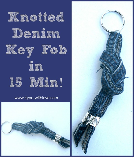 Knotted Denim Key Fob & Craft Lightning Recycled Crafts
