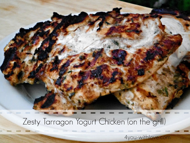 Party Thyme, Beat the Heat – Zesty Tarragon Yogurt Chicken (on the grill)