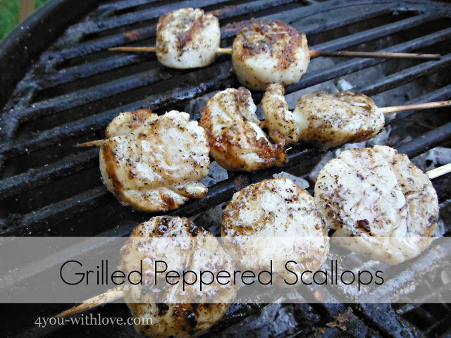 Party Thyme, Get Your Grill On – Grilled Peppered Scallops