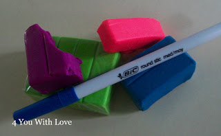 Personalize your Disposable BIC pen with Sculpey Clay