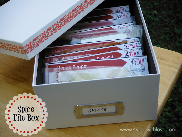 #OrganizeYourSpices with a Spice File Box & Free Printables