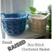 Small Raised Box Stitch Crochet Basket